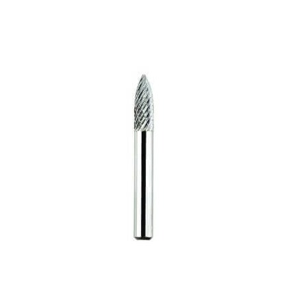 Morse Carbide Burr, Premium, Series 5970, Pointed, 18 Head Dia, 12 Length of Cut, 3 Overall Length, 59949